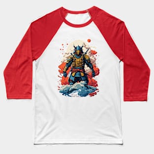 Futuristic Space Samurai Warrior Design Baseball T-Shirt